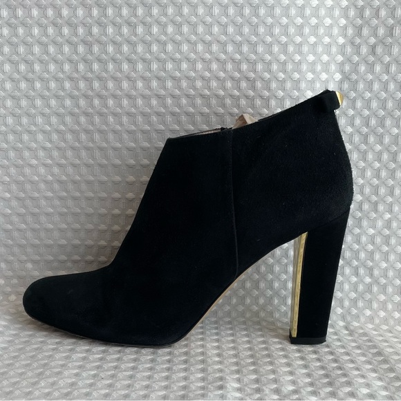 Kate Spade Netta Gold & Black Suede Ankle Booties Women’s Size 7B Made In Italy - Picture 4 of 13